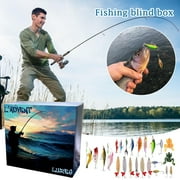 Fishing Advent Blind Box - Fishing Enthusiast Gift - 24pc (A),Mystery Tackle Box,Fishing Lures,Fishing Gifts for Men